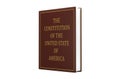 American Constitution Book 3d Rendering on white Royalty Free Stock Photo