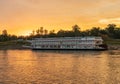 American Countess docked by river bank in low water in Memphis TN