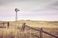 American countryside with an old windmill tower, USA Royalty Free Stock Photo