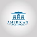 American court supreme house vector logo design