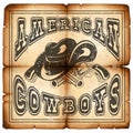 American cowboy on paper var 1 Royalty Free Stock Photo