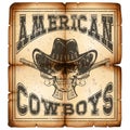 American cowboy on paper var 7 Royalty Free Stock Photo