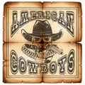 American cowboy on paper var 10 Royalty Free Stock Photo