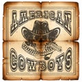 American cowboy on paper var 8 Royalty Free Stock Photo