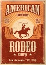 American cowboy rodeo poster