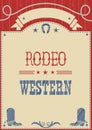American cowboy rodeo poster for text