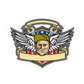 American Crew Chief Shield Mascot