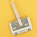 American Currency in a Clothespin