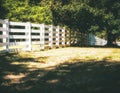 American deep south white plantation plank fencing