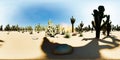 American desert at sunset 3d rendering Royalty Free Stock Photo