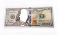 American 100 dollar bill front with no face Royalty Free Stock Photo