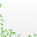 American dollar notes falling. Sparse USD bills on transparent background. USA money. Classy vector Royalty Free Stock Photo