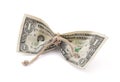 American dollar tied in twine Royalty Free Stock Photo