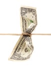 American dollar tied in twine Royalty Free Stock Photo