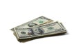 American dollars isolated on white background Royalty Free Stock Photo