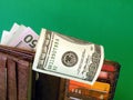 American Dollars in wallet Royalty Free Stock Photo