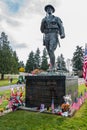 American Doughboy Veterans Memorial Sculpture Monument Royalty Free Stock Photo