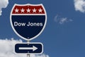 American Dow Jones Highway Road Sign