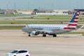 American Eagle Airlines Jet waiting for take-off Royalty Free Stock Photo