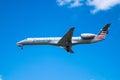 Montreal Quebec, Canada -July 06, 2018: An Embraer ERJ-145 N637AE of American Eagle Airline landing at Pierre Elliott Trudeau