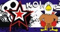 American eagle boxer cartoon background