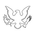 American eagle emblem isolated icon design Royalty Free Stock Photo