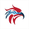 American eagle flag USA logo vector Royalty Free Stock Photo