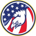 American Eagle Flying USA Flag Retro Royalty Free Stock Photo