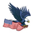 American Eagle Hold the United States Flag Royalty Free Stock Photo