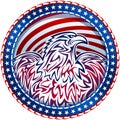 American Eagle Natioal Symbol USA Fourth July Emblem Color Royalty Free Stock Photo