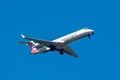 An American Eagle plane on approach to Chicago`s O`Hare airport