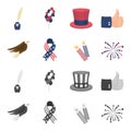 American eagle, ribbon, salute. The patriot day set collection icons in cartoon,monochrome style vector symbol stock Royalty Free Stock Photo