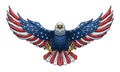 American Eagle With United States Flag Color Scheme Royalty Free Stock Photo