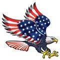 American eagle with USA flags