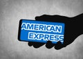 American Express company logo on mobile device
