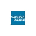 American Express logo editorial illustrative on white background