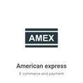 American express vector icon on white background. Flat vector american express icon symbol sign from modern e commerce and payment