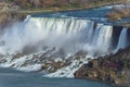 American Falls close up in the day over river with rocks Royalty Free Stock Photo