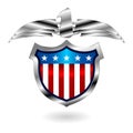 American fantasy badge over white