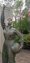 American Female Soldier Statue during Vietnam