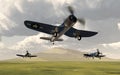 American fighter planes of World War II Royalty Free Stock Photo