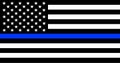 Thin Blue Line American Police Flag Royalty Free Stock Photo