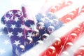 American Flag With Ammuntion High Quality Royalty Free Stock Photo