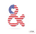 American flag on the ampersand icon