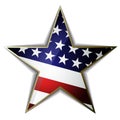 The American flag as star shaped symbol. Vector, EPS10 Royalty Free Stock Photo