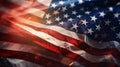 American flag background. Close up of United States of America flag Royalty Free Stock Photo