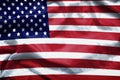 American flag background. Closeup of ruffled American flag Royalty Free Stock Photo