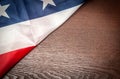American flag background with copy space Royalty Free Stock Photo