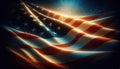 American Flag Backlit with Ethereal Glow, Patriotic Background Royalty Free Stock Photo