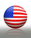 American Flag banner button Royalty Free Stock Photo